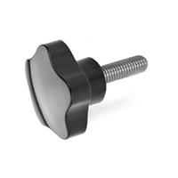 GN 5337.5 Star Knob Duroplast Threaded Bolt Stainless Steel